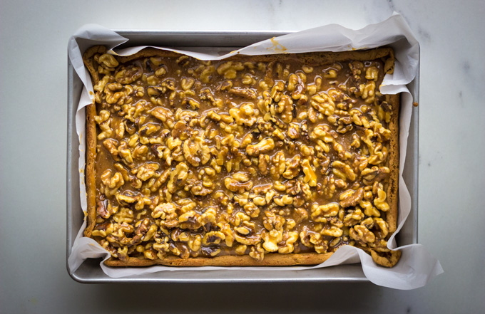 Salted Malted Walnut Brown Butter Shortbread Bars Salted Malted Walnut Brown Butter Shortbread Bars